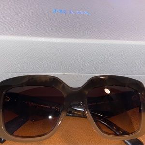 Prada two tone sunglasses with case